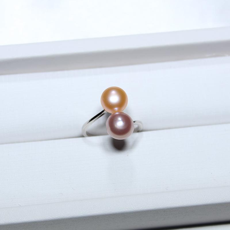 YIKALAISI Pearl Ring Jewelry 925 Sterling Silver Wedding Rings For Women