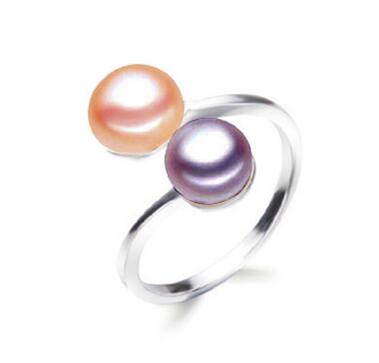 YIKALAISI Pearl Ring Jewelry 925 Sterling Silver Wedding Rings For Women