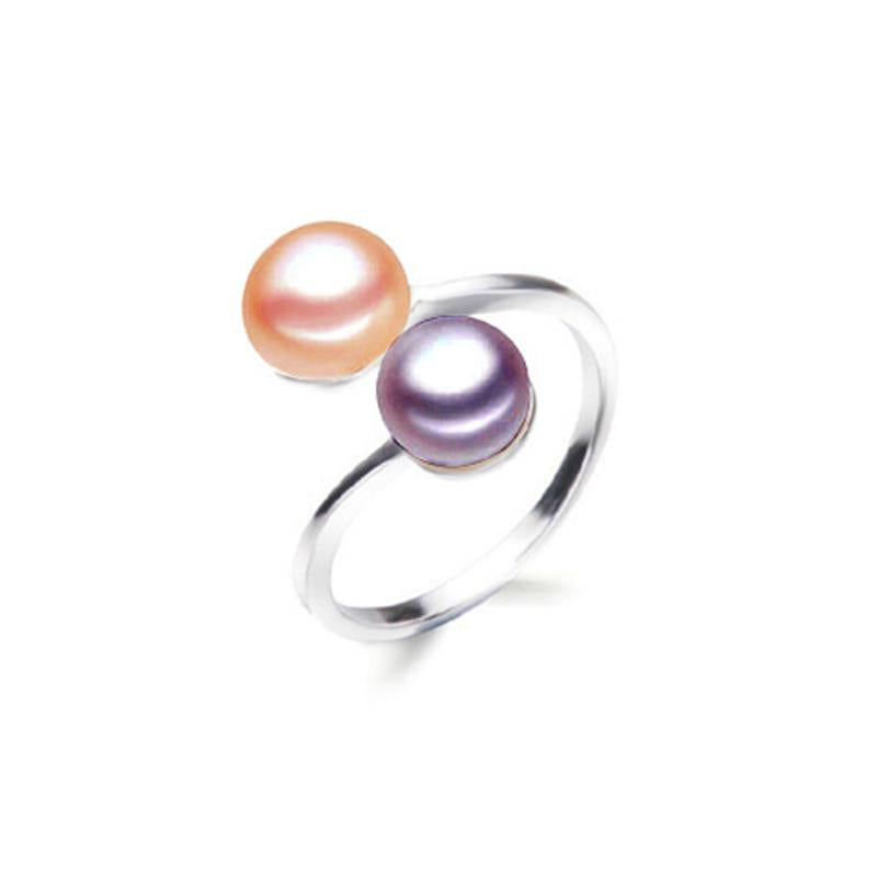 YIKALAISI Pearl Ring Jewelry 925 Sterling Silver Wedding Rings For Women